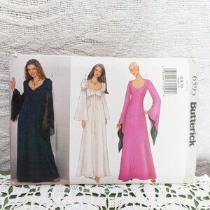 Butterick Sewing Pattern 6593 NIP Uncut/Unused Witchy Costume Maxi SZ 6, 8, 10